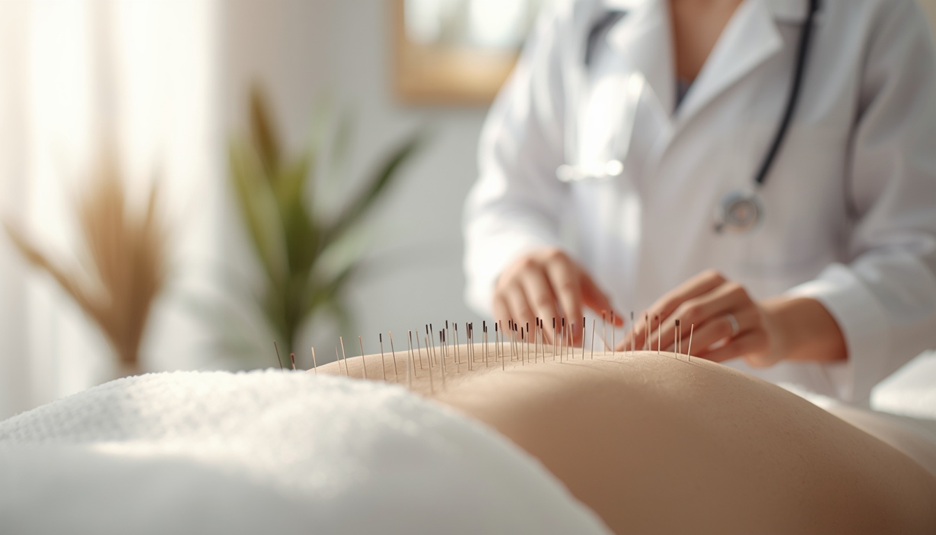 Professional acupuncture treatment for back, neck, and sciatica pain at a wellness clinic in Scarborough.